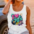 I Love The 70s Retro Cassette Roller Vinyl Disco Nostalgia Unisex Tank Top