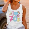 I Love 70's Retro Style Nostalgia Vibe 1970's Party Premium Tri-Blend Unisex Tank Top