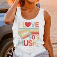I Love 90's Music Retro Style Nostalgia Cassette 1990s Party Premium Tri-Blend Unisex Tank Top