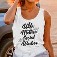 MSW Mom Graduation T-Shirt Social Worker Wife Mother Unisex Tank Top