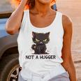 Not A Hugger Tee Angry Cat Sarcastic Cute Introvert Unisex Tank Top