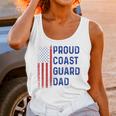 Retro Proud Coast Guard Dad Graduation Dad Usa Flag Outfit Unisex Tank Top