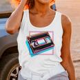 Retro VHS Vaporwave Video Cassette Nostalgia Geek Chic Premium Tri-Blend Unisex Tank Top
