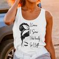 I Came I Saw I Had Anxiety So I Left Messy Bun Introvert Unisex Tank Top I Came I Saw I Had Anxiety So I Left Messy Bun Introvert Unisex Tank Top