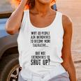 Why Do People Ask Introverts To Become More Talkative Unisex Tank Top Why Do People Ask Introverts To Become More Talkative Unisex Tank Top