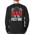 1 Year Old Racing Car Fast One Birthday 1st Family Dad Long Sleeve T-Shirt Back Print