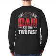2 Year Old Racing Car Two Fast Birthday 2nd Family Dad Long Sleeve T-Shirt Back Print
