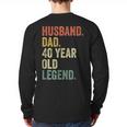 40th Birthday For Men Vintage Dad 1980 Long Sleeve T-Shirt Back Print 40th Birthday For Men Vintage Dad 1980 Long Sleeve T-Shirt Back Print