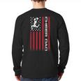 4th Of July US Flag Cheer Dad Shirt For Father's Cheer Long Sleeve T-Shirt Back Print