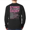 5 Things You Should Know About My Daddy Fathers Day Long Sleeve T-Shirt Back Print 5 Things You Should Know About My Daddy Fathers Day Long Sleeve T-Shirt Back Print