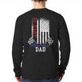 American Flag Go Kart Racing Race Dad Flag Long Sleeve T-Shirt Back Print