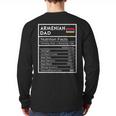 Armenian Dad Nutrition Facts National Pride For Dad Long Sleeve T-Shirt Back Print