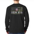 Army Dad With American Flag Camo For Veteran Day Women Kids Men Long Sleeve T-Shirt Back Print