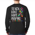 Autism Awareness Ribbon Mom Dad Kids Autistic Support Autism Long Sleeve T-Shirt Back Print