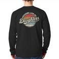 Awesome Like My Daughters Vintage Dad Quote Father Day Long Sleeve T-Shirt Back Print