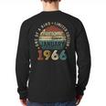 Awesome Since January 1966 60 Year Old 60th Birthday Men Dad Long Sleeve T-Shirt Back Print