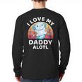 Axolotl Kids Teens Retro Sunset I Love My Daddy Long Sleeve T-Shirt Back Print