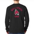 Ball State University Cardinals Arched Dad Long Sleeve T-Shirt Back Print
