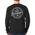 BBQ Grilling Dad Smoking Meat Barbecue Gag Pit Master Father Long Sleeve T-Shirt Back Print