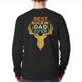 Best Buckin' Dad Ever Shirt Men Hunting Fathers Day Long Sleeve T-Shirt Back Print