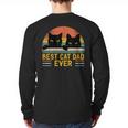Best Cat Dad Ever Retro Style Cats Lover Long Sleeve T-Shirt Back Print
