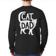 Best Cat Dad Fathers Day Men Kitty Daddy Papa Christmas Meow Long Sleeve T-Shirt Back Print