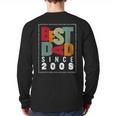 Best Dad Since 2009 Fathers Day Retro Vintage Long Sleeve T-Shirt Back Print