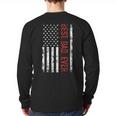 Best Dad Ever US American Flag Gift For Father's Day Short Sleeve Long Sleeve T-Shirt Back Print