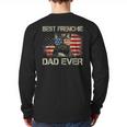 Best Frenchie Dad Ever Bulldog American Flag Long Sleeve T-Shirt Back Print