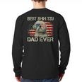 Best Shih Tzu Dad Ever Tshirt Dog Lover American Flag Long Sleeve T-Shirt Back Print