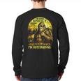 Bigfoot Outdoor Hiking Dad Joke Im Outstanding Sasquatch Long Sleeve T-Shirt Back Print