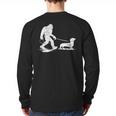 Bigfoot Walking Dachshund Tee Wiener Dog Dad Long Sleeve T-Shirt Back Print