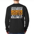Bonus Cheer Dad Cheer Step Dad Long Sleeve T-Shirt Back Print