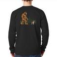 Boston Terrier Bigfoot Dog Walking Dog Mom Dad Kids Long Sleeve T-Shirt Back Print Boston Terrier Bigfoot Dog Walking Dog Mom Dad Kids Long Sleeve T-Shirt Back Print