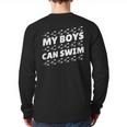 My Boys Can Swim T-Shirt First Time Dad To Be Long Sleeve T-Shirt Back Print