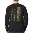Camo Cat Treat Dealer American Flag US Cat Dad 4th Of July For Men Women Long Sleeve T-Shirt Back Print