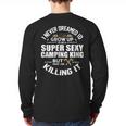 Camping Men Camper RV Camping Vacation Camping Dad Long Sleeve T-Shirt Back Print