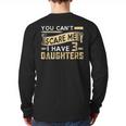 You Can't Scare Me I Have Three Daughters Retro Dad Long Sleeve T-Shirt Back Print