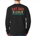 Cat Dad The Man The Myth Cat Lover Kitten Owner Kitty Long Sleeve T-Shirt Back Print