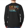 Cat Dad The Man The Myth Snack Dealer Fathers Day Long Sleeve T-Shirt Back Print