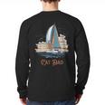 Cat Dad Vintage Catamaran Sailing Long Sleeve T-Shirt Back Print