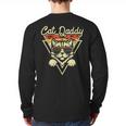 Cat Daddy Retro Sunglasses Cat Fur Dad Papa Vintage Cat Dad Long Sleeve T-Shirt Back Print