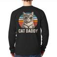 Cat Daddy Shirt Men Cat Lover Dad Fathers Day Long Sleeve T-Shirt Back Print