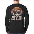 Cat Daddy Sunglasses Sunset Retro Fur Dad Papa Kitten Men Long Sleeve T-Shirt Back Print
