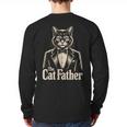 Cat Lover The CatFather Cat Dad Long Sleeve T-Shirt Back Print