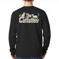 The Catfather Cat Dad Father's Day Cat Lover Long Sleeve T-Shirt Back Print