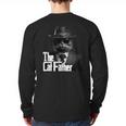 The Catfather Fathersday Best Birthday Cat Dad Long Sleeve T-Shirt Back Print