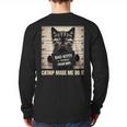 Catnip Made Me Do It Mugshot For Cat Lover Cat Mom Cat Dad Long Sleeve T-Shirt Back Print