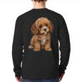 Cavapoo Breed Pet Lover Art Dog For Mom Dad Kids Long Sleeve T-Shirt Back Print