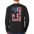 Cheer Dad American Flag Cheerleader Support Long Sleeve T-Shirt Back Print